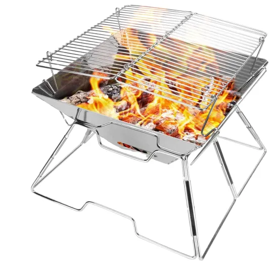 Portable Folding Charcoal Grill for Outdoor Camping and BBQ