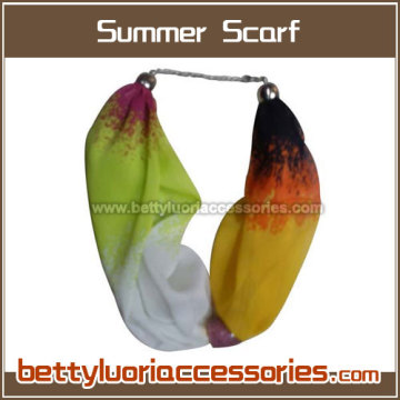 DEEP DYE CHIFFON NECK SCARF