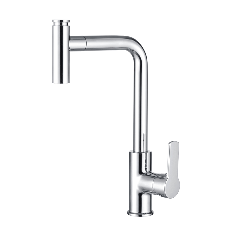 Single Handle Pull Out Supporting Chrome Kitchen Faucet