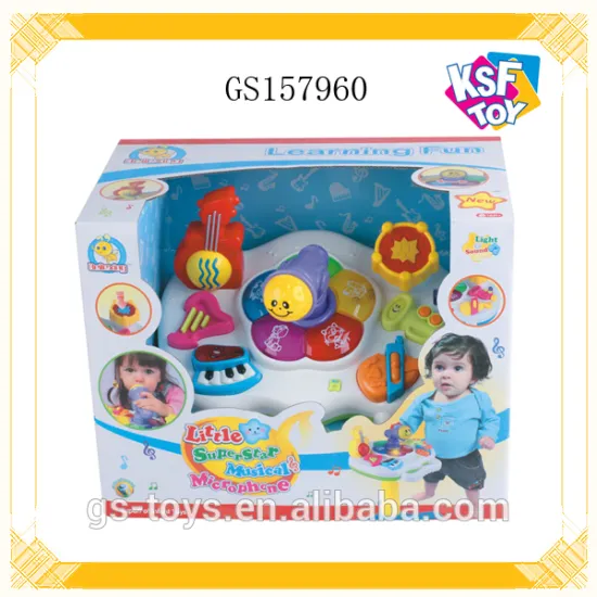 Battery Operated Toy Musical Microphone Play Set With Light