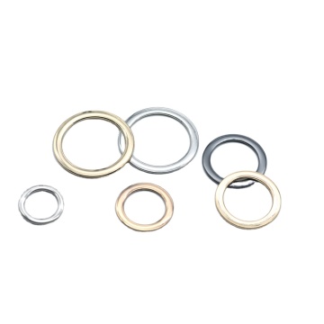 Adjustable Metal Clasps and Sliders for Bikini and Beachwear: Flat Round O-Ring Bra Accessories