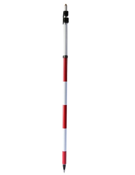 Telescopic Aluminum Prism Pole Rod with Twist and Quick Lock Mechanisms for Total Station, Available in 5.3m, 4.6m, 2m, and 3m Sections