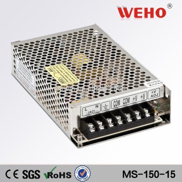 MS Series Mini Ukuran 150W Output Tunggal Kamera CCTV 15V 10A Catu Daya