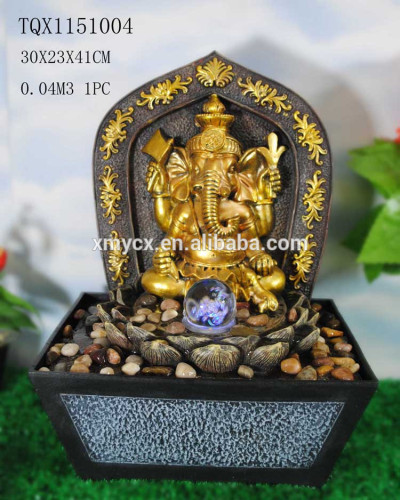 Home indoor water fountain polyresin hindu god fountain