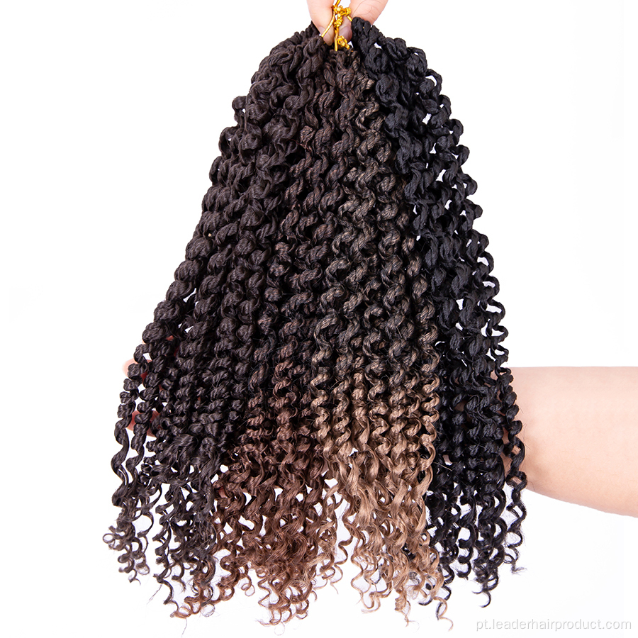 Ombre trança cabelo sintético cacheado senegalês pré-torcido