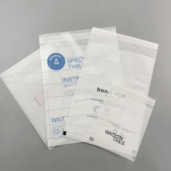 Customized Translucent Glassine Waxed Paper Bags for Clothing