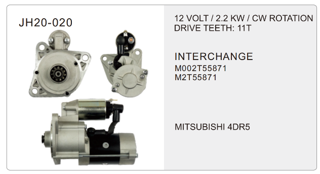 Mitsubishi truck starter-JH20-020