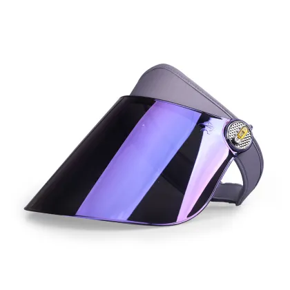 Purple mirror laser uv hard visor hat