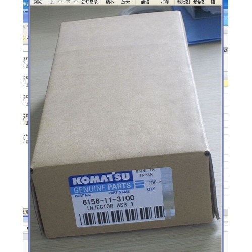 Komatsu genuine injector ass'y 6156-11-3100 for WA480-5