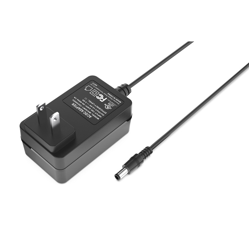 12v2a US -Stecker -Stromadapter mit UL FCC