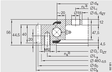  Single-row Slewing Bearing /External gear