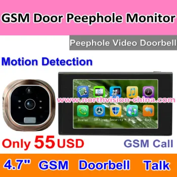 4.7inch Door Peephole Viewer with GSM Calling Function
