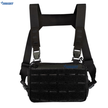 Tactical Molle Chest Rig Bag with Laser Cutting Nylon