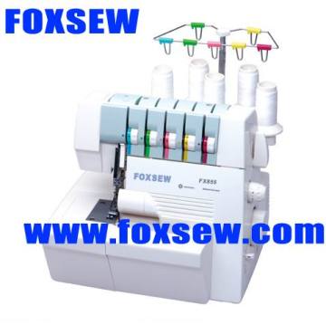 Máquina de coser doméstica Overlock de 5 hilos