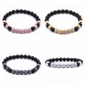 8mm Essential Oil Beads Bracelet Matte Onyx Bracelet Perfume Diffuser Bracelet for Men Women