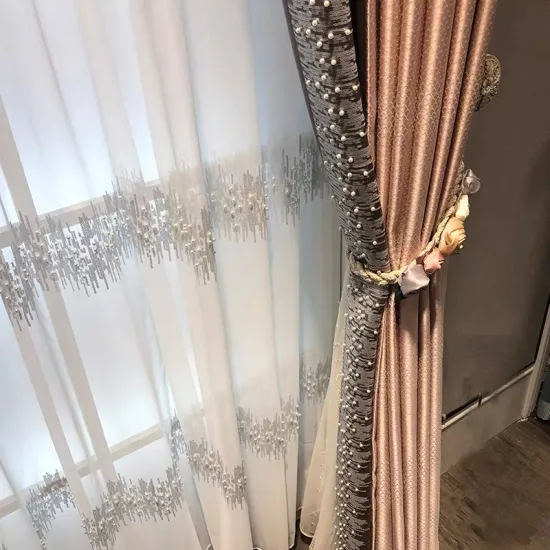 High-Quality Luxury Sequin Curtains for Living Room Embroidery Sheers