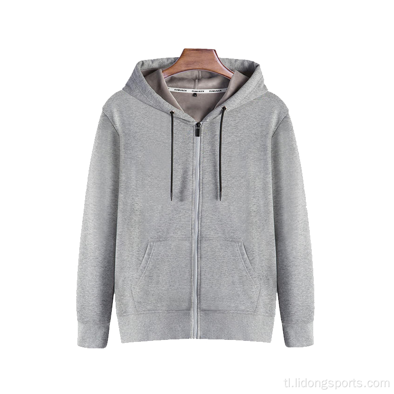 Pasadyang fashion gym hoodie kaswal na zip up hoodies