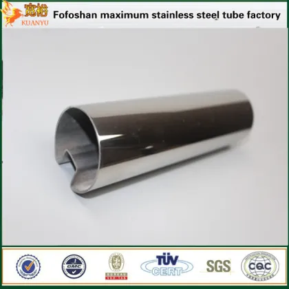 Double stainless steel slot rnd tube 316 mirror piping