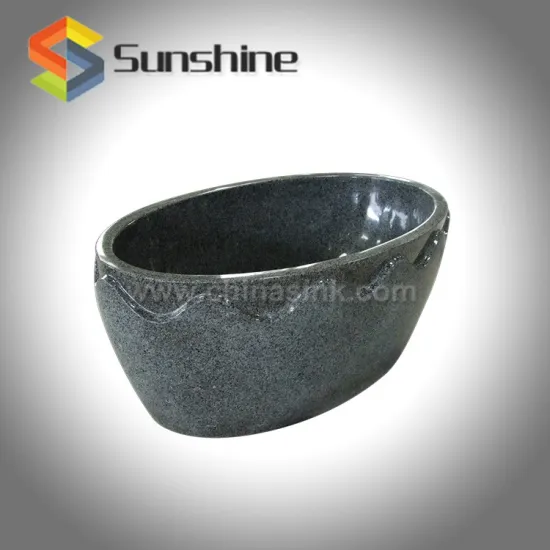 Natural G654 Granite Oval Stone Bathtub