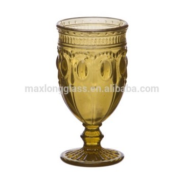 Light Amber Wine glass with short stem