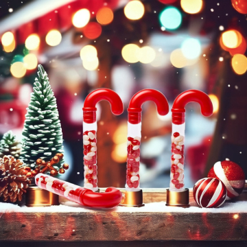 Factory Direct Candy Canes and Jelly Bean Box for Children's Christmas Gifts