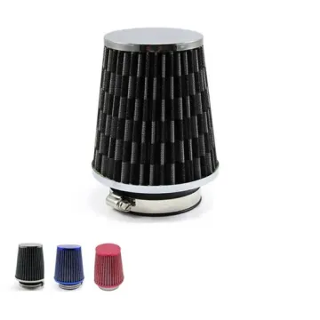 Filtro aria rossa 76 mm universale per tubo di auto
