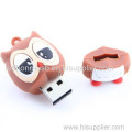 Dibujos animados buho forma Custom Pvc Usb Flash