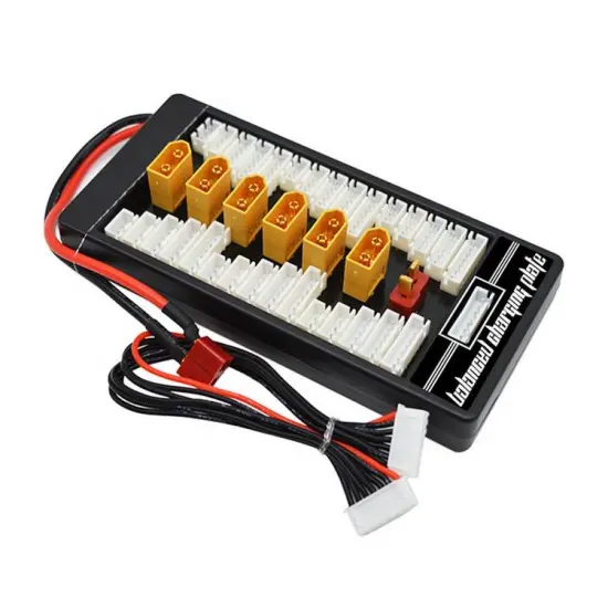 T Plug XT60 Adapter Connector Parallel Charge Charging Expansion Board for 2S-6S LiPo Battery Charger Adapter