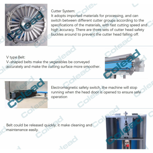Máquina de corte de correia em V para vegetais e frutas