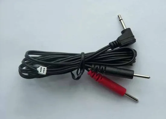 2.0mm Red + Black Pin Therapy Medical Electrode Wire For Tens Unit, Any Size 1.8mm D Tens Lead Wires