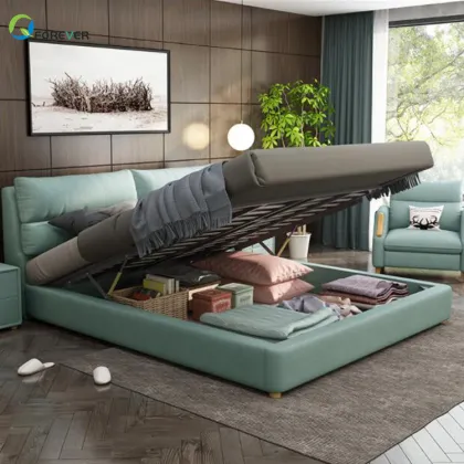 Nordic Solid Wood Simple Modern Double Bed