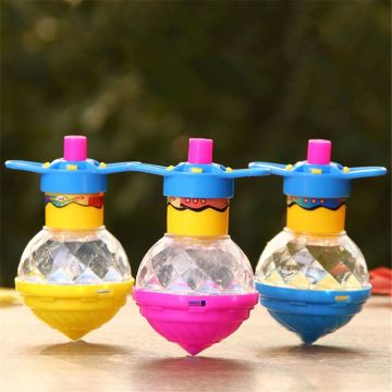 HBB 1PC Flash LED Light Spinning Top Laser Gyroscope Light Up Toy Kids Toy Party Favor Birthday Gifts Random Color