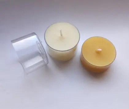 Vintage Clear Hand Crafted plastic Tealight Candle Holders