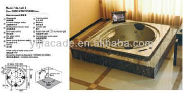 Ceramic Hydromassage Bathtub VK-C311