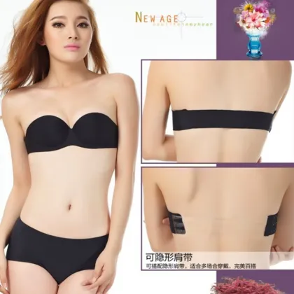 One piece Strapless Seamless Invisible Silicone Bra/NuBra/Nude Bra