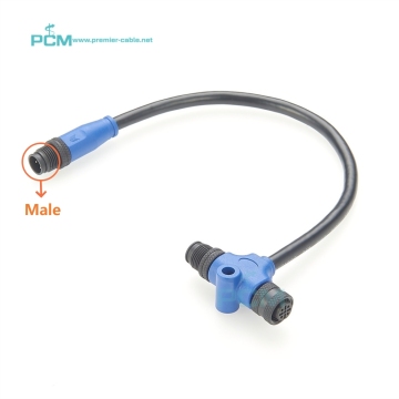 Câble de chute de connecteur TEE NMEA2000 imperméable avec Micro-C 5 broches pour le réseau de capteurs de moteur marin