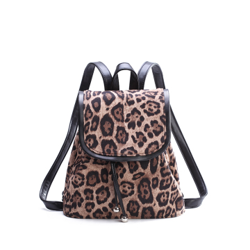 Fashion design ladies young girls handbags travel backpacks bag leopard style women backpack shoulder school bags
