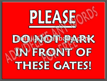 Warning metal signs.No parking metal signs,tin sign