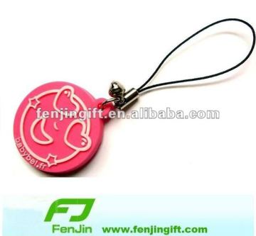 Cheap soft pvc mobile phone chain