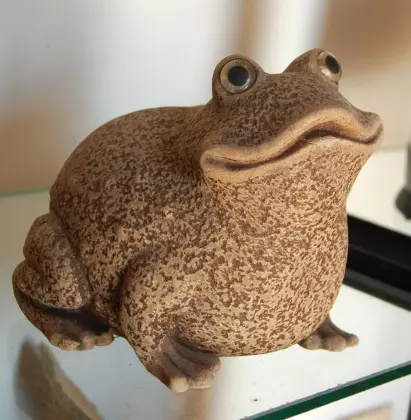 Feng Shui Antique Stone Money Toad Garden Animal Statue