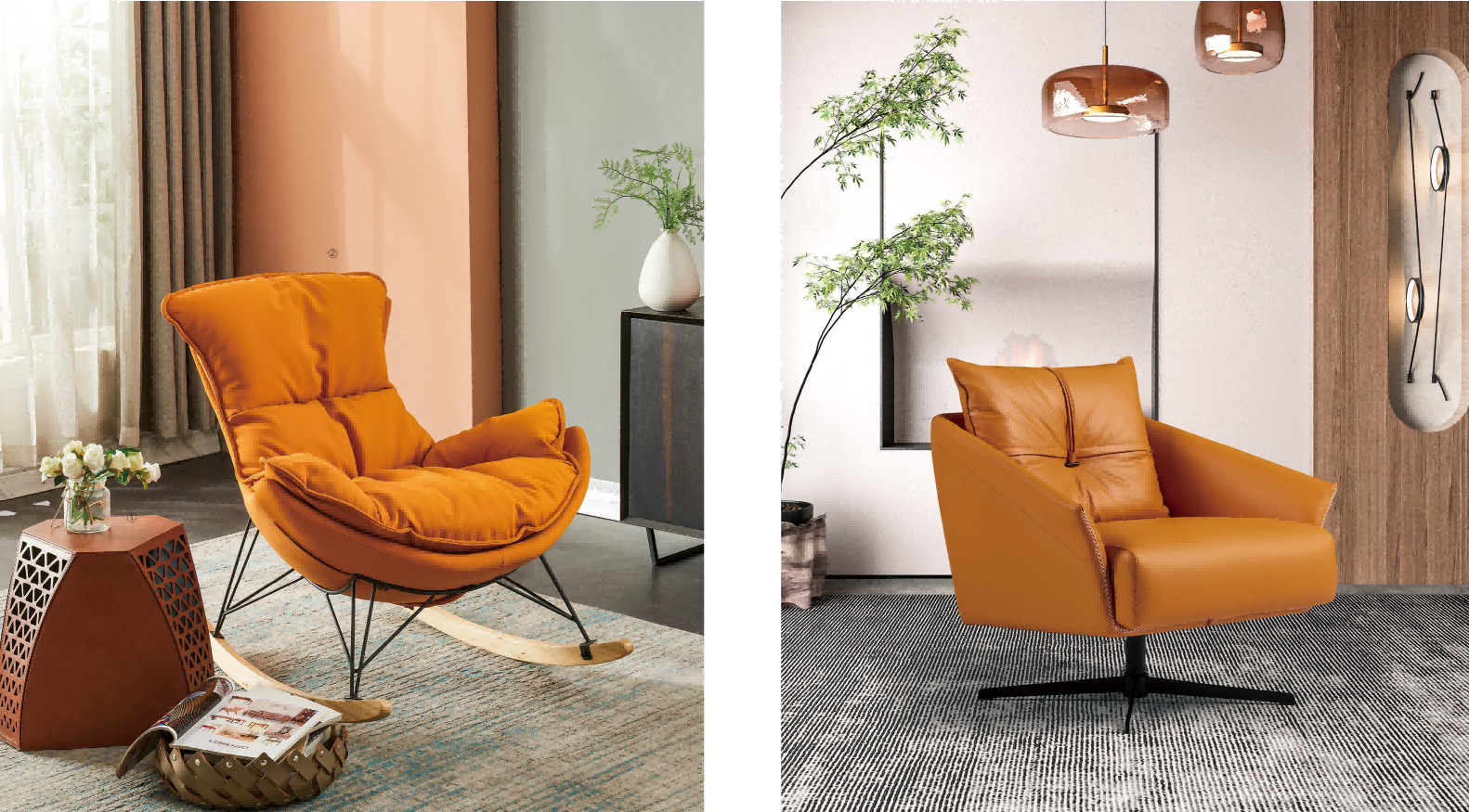 Modern Leather Hotel Lobby Chair Fabric Guest Room Single Sofa Chairs Luxury Ergonomic Living Room Furniture
