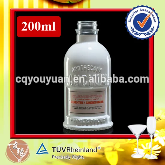 empty small hand sinitizer novelty glass bottles in 200ml