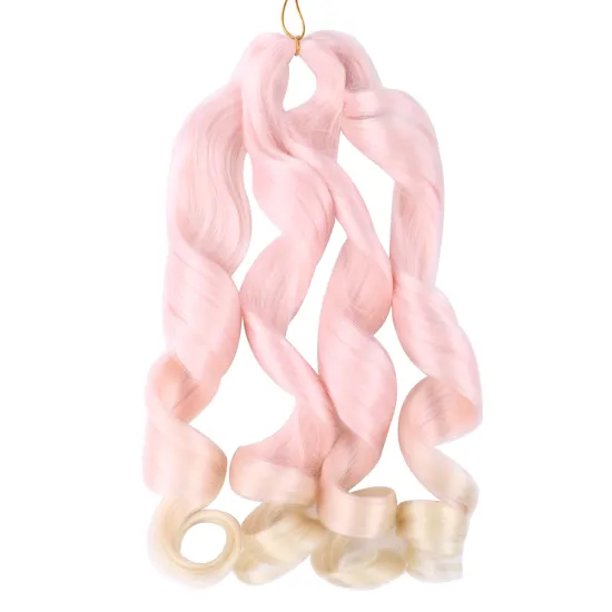 Hot sell  Synthetic deep hair bulk crochet curl  braids 150g spiral curly hair loose wave