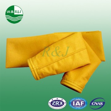 High efficiency polyimide needle punched filter bag for cement plant