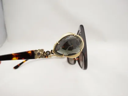 Colorful Frame Smoke Lens Brand Name Sun Glasses For Women Bvlgari 8081 851/13 59-17 135