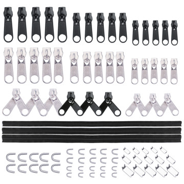 87PCS/Set New Design Zipper Sliders Universal Instant Fix Zipper Repair Kit ReplacementJackers Clother Zip Tools