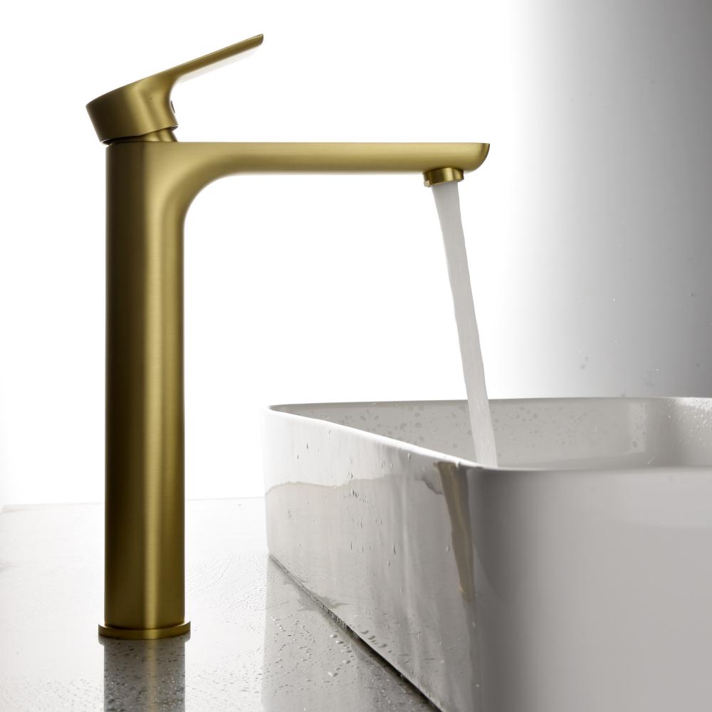 brass tall bathroom faucet 2621bg 1