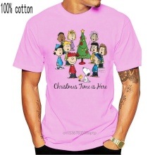 Peanuts Christmas Time Is Here T-Shirt Amazing Short Sleeve Unique Casual Short Sleeve Tops