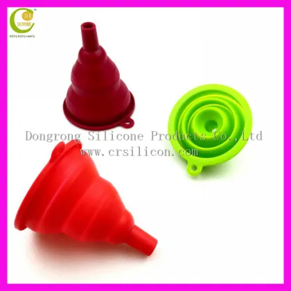 Round Cooking Funnel Wine Hopper Silicone Custom Color Cooking Funnel