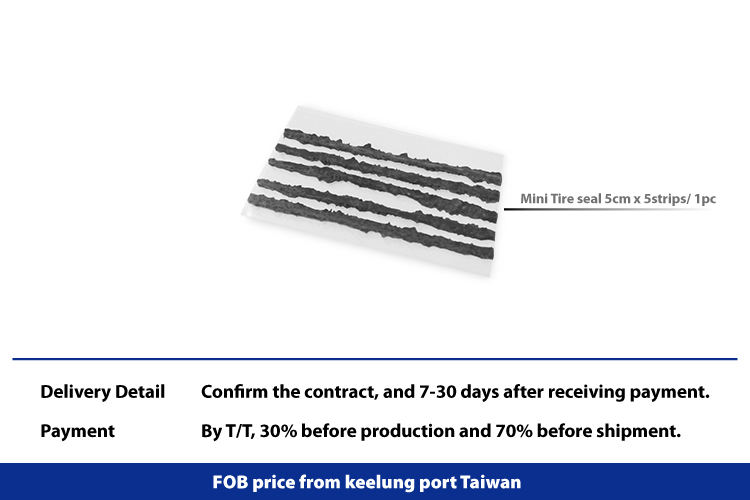 Mini tire strips Black tire repair seals 5cm for Puncture